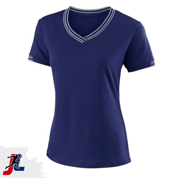 Tennis Shirt for Women, Sportswear and Activewear Manufacturer. Made by Janletic Sports in Sialkot Pakistan.