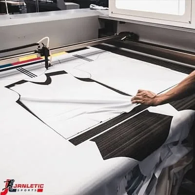 Fabric Cutting Process at Janletic Sports Factory