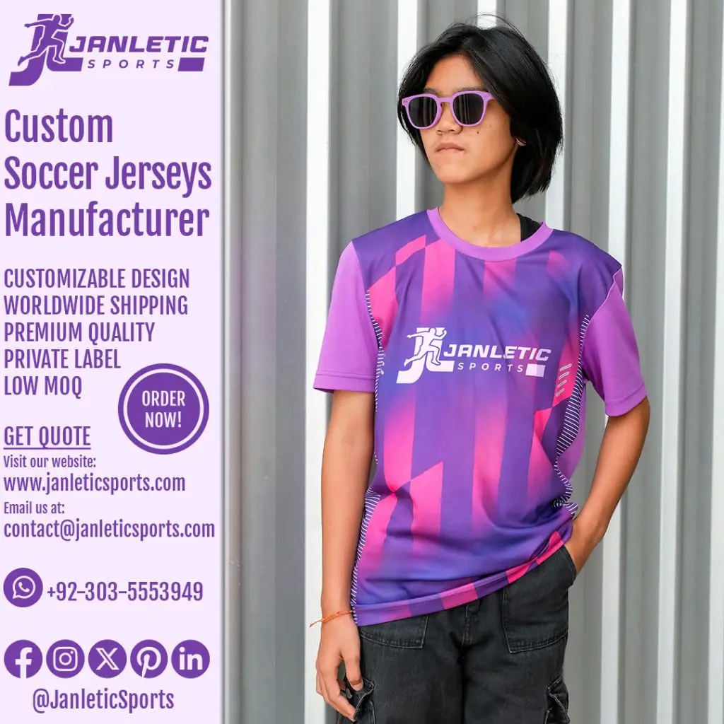 Custom sublimated soccer jersey made by Janletic Sports